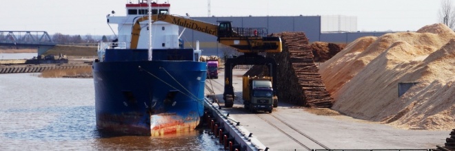 Kokmateriālu eksports caur Ventspils ostu pieaug