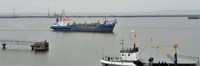 Pabeigts Ventspils ostas kuģu ceļu ārkārtas padziļināšanas darbu pirmais posms