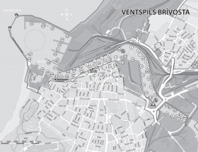 Причалы в Вентспилсском свободном порту, карта